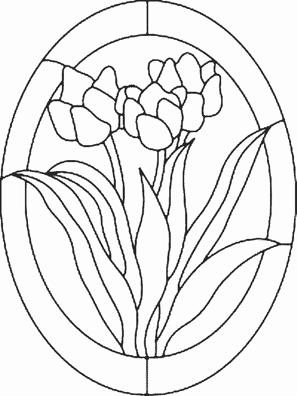 Coloriage d'une tulipe en pleine floraison