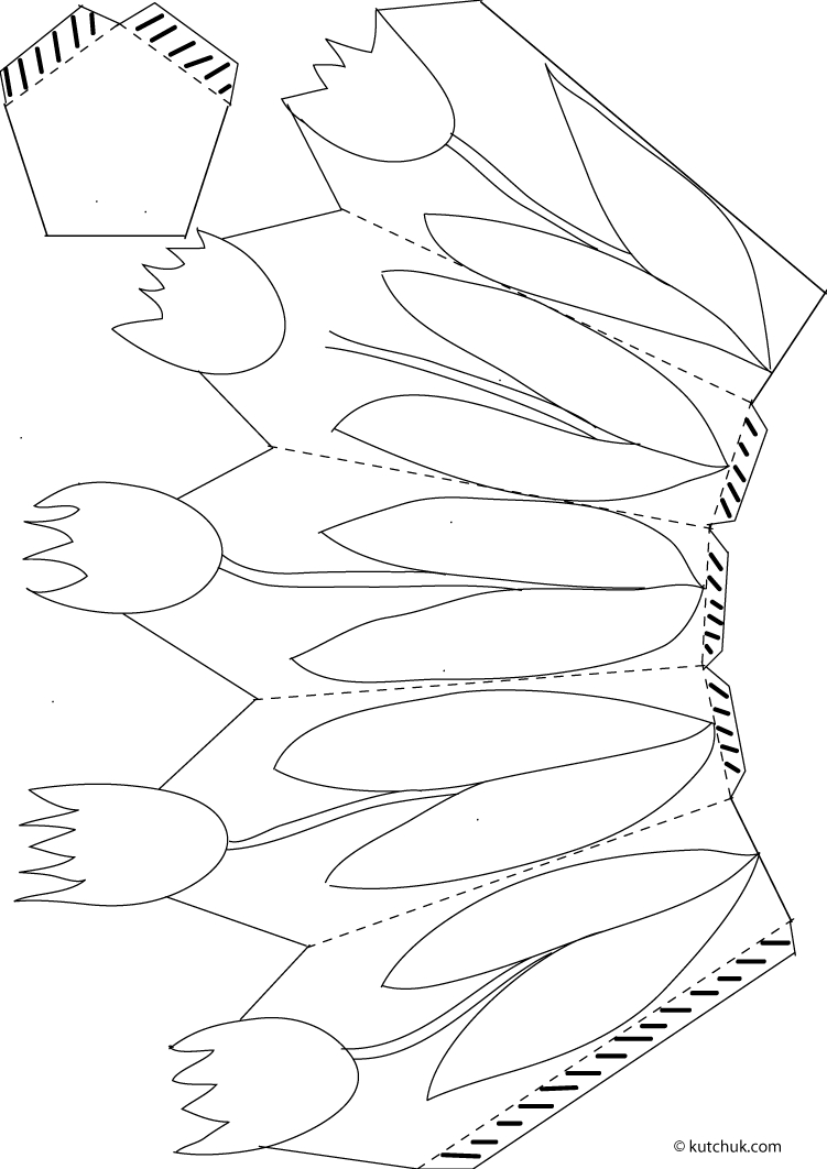 Coloriage d'une tulipe en pleine floraison sur fond simple Coloriage d'une tulipe en pleine floraison sur fond simple