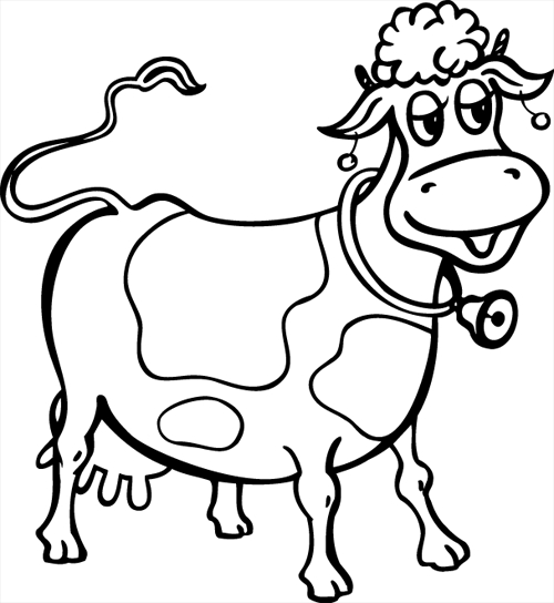 Vache paisible dans un champ verdoyant