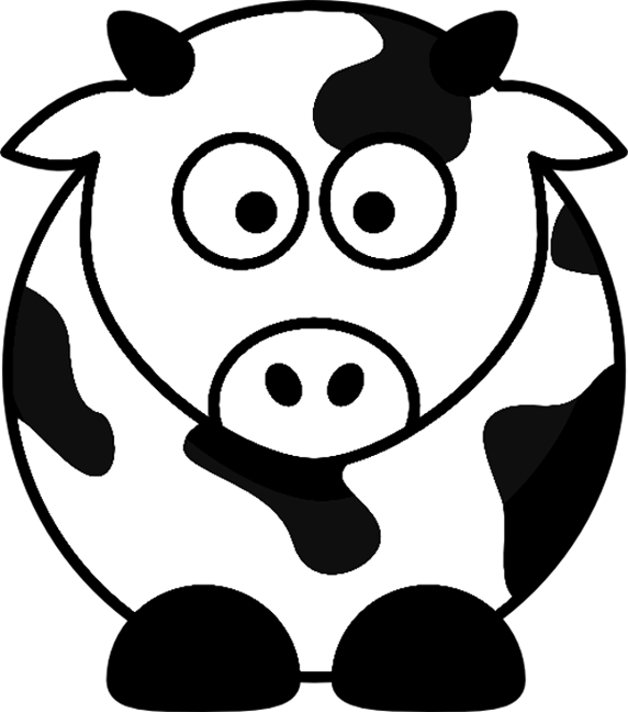 Coloriage d'une vache paisible dans un champ