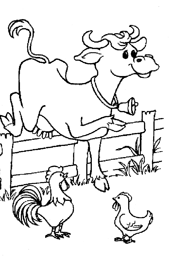 Vache paisible dans un champ verdoyant avec un ciel serein