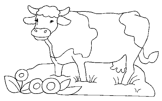 Vache paisible dans un champ verdoyant