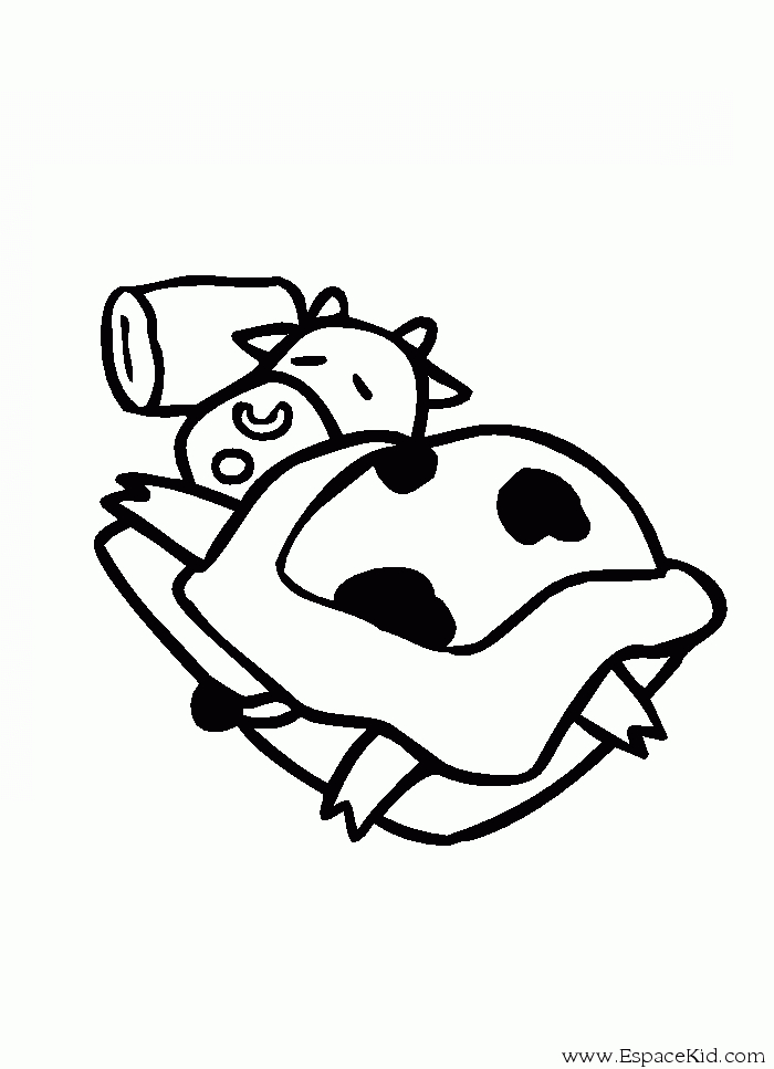 Coloriage d'une vache paisible dans un champ verdoyant