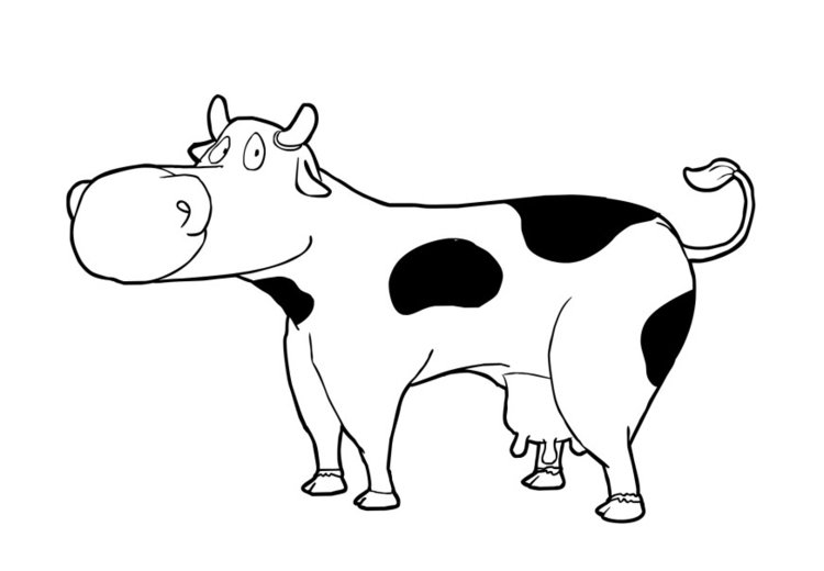 Vache paisible dans un champ verdoyant
