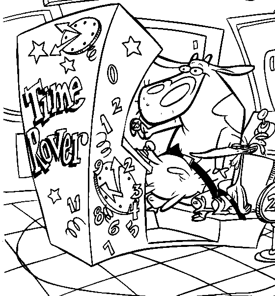 Coloriage d'une vache paisible dans un champ verdoyant