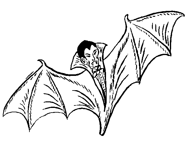 Vampire souriant avec une cape dans un décor nocturne