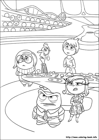 Coloriage de Joy et Tristesse dans le Monde de Vice-Versa