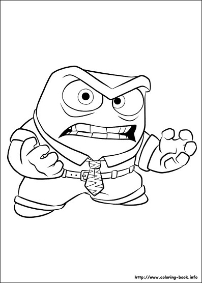 Coloriage d'Emotion avec les Personnages de Vice-Versa dans un Décor Abstrait
