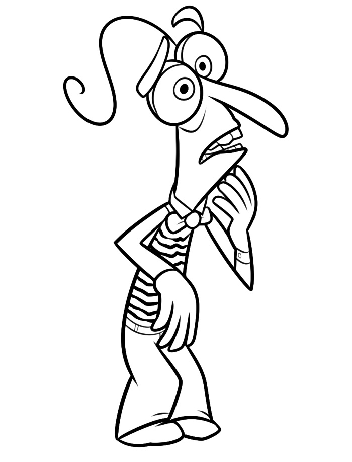 Coloriage des personnages de Vice-Versa avec leurs émotions