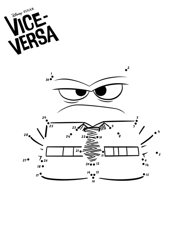 Coloriage des personnages de Vice-Versa en pleine expression