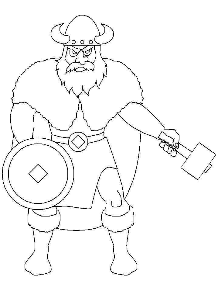 Un viking héroïque brandissant son épée au milieu de montagnes
