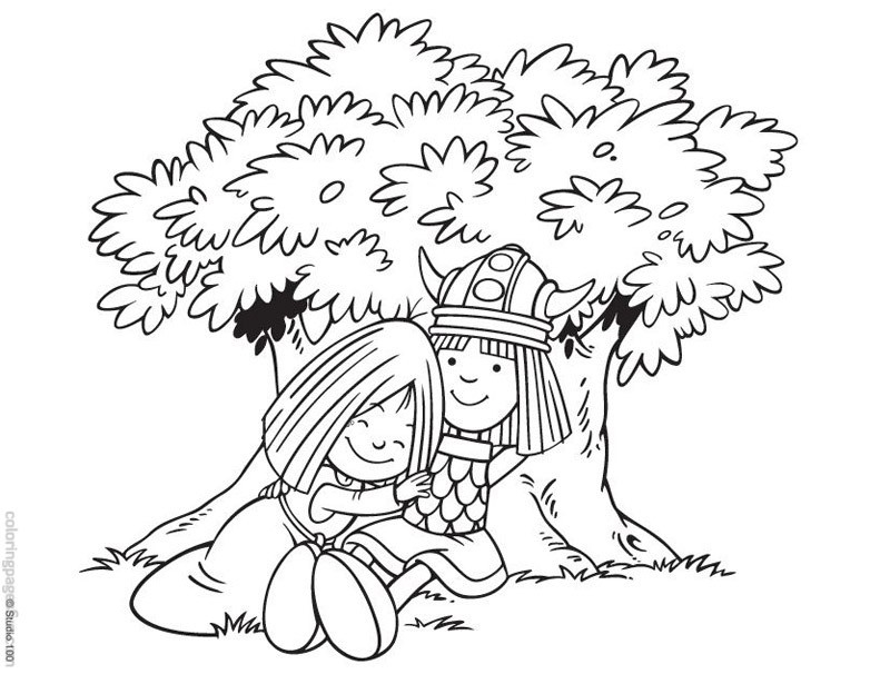 Viking en pleine aventure avec son drakkar et son épée