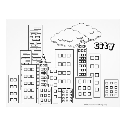 Scène urbaine animée avec un bâtiment emblématique et un ciel dynamique