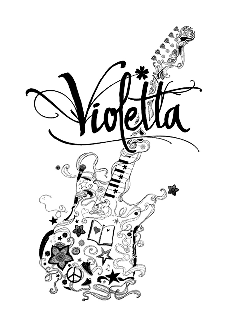Violetta en pleine performance musicale sur scène