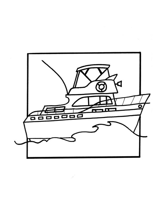 Coloriage d'un voilier voguant sur une mer calme avec un horizon dégagé