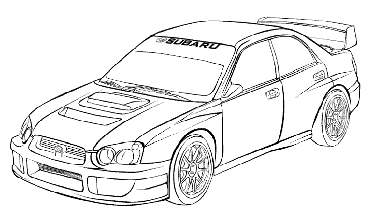 Coloriage d'une voiture de sport sur fond de paysage urbain