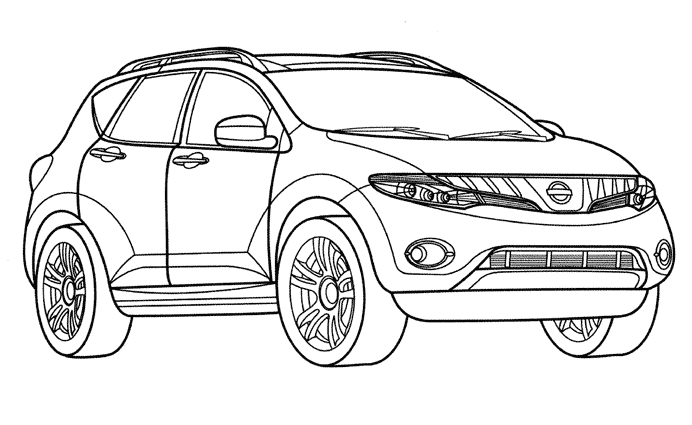 Coloriage d'une voiture de sport sur fond de paysage urbain