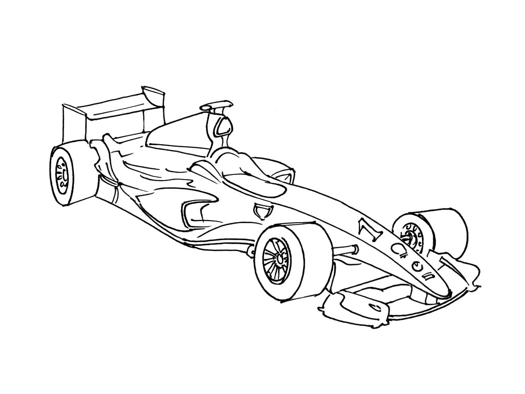 Coloriage d'une voiture de sport sur route avec un paysage de montagne