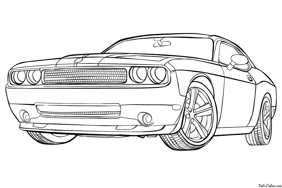 Coloriage d'une voiture de sport stylisée sur fond simple Coloriage d'une voiture de sport stylisée sur fond simple