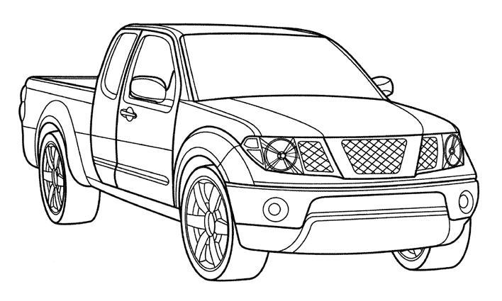 Coloriage d'une voiture de sport sur une route