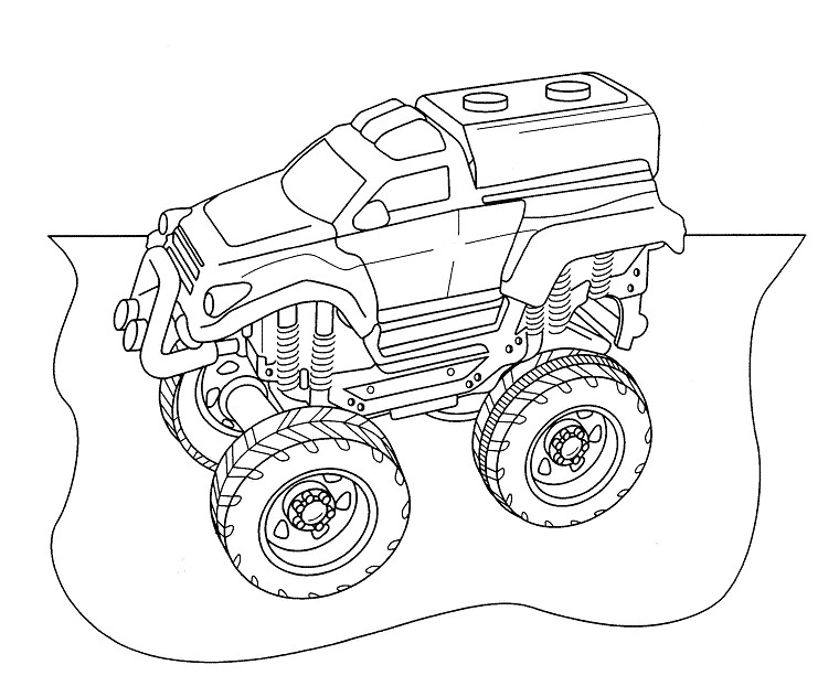 Coloriage d'une voiture moderne sur une route