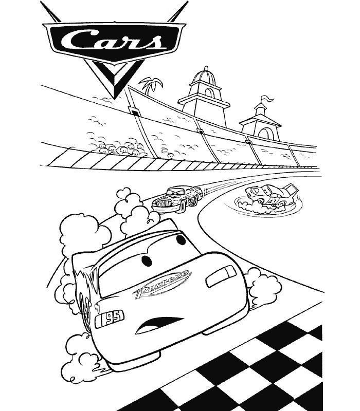 Coloriage d'une voiture sportive sur fond de route