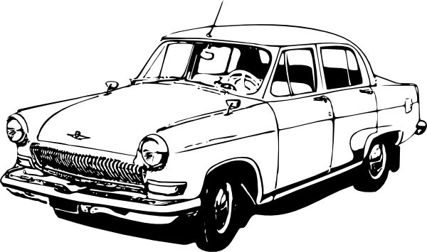 Coloriage d'une voiture de sport sur une route