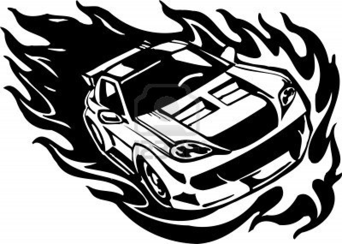 Coloriage d'une voiture de sport sur une route panoramique