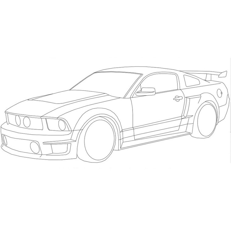 Coloriage d'une voiture automobile dans un paysage urbain