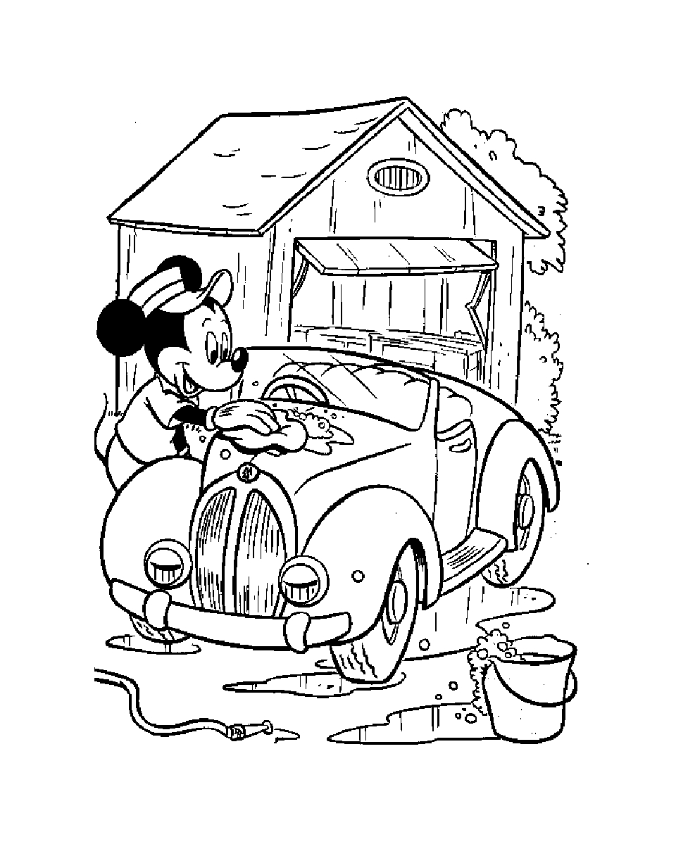 Coloriage d'une voiture de course stylisée sur route