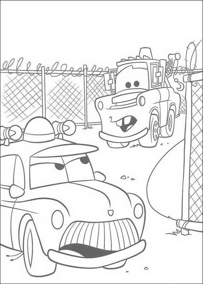 Coloriage d'une voiture classique sur fond simple