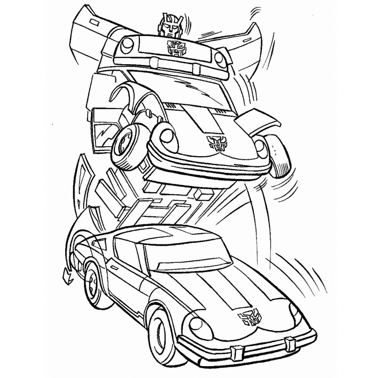 Coloriage d'une voiture de sport sur une route sinueuse