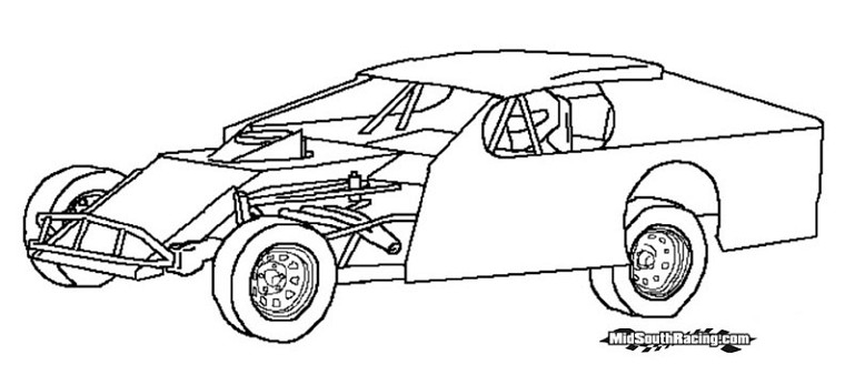 Coloriage d'une voiture de sport stylisée sur un fond minimaliste