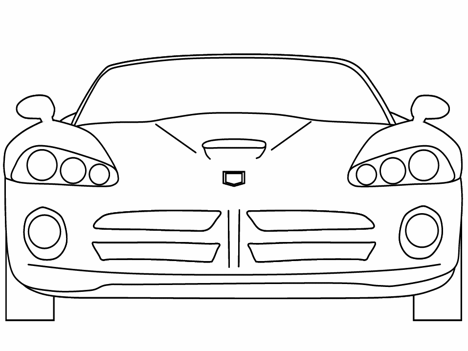 Coloriage d'une voiture de sport sur un fond simple