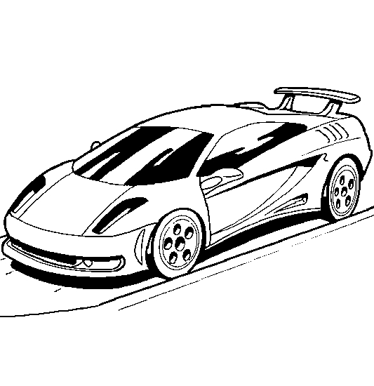 Coloriage d'une voiture de course sur une route sinueuse Coloriage d'une voiture de course sur une route sinueuse