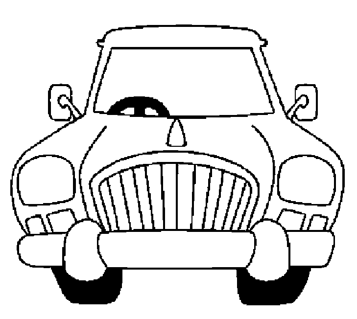 Coloriage d'une voiture sportive sur une route sinueuse