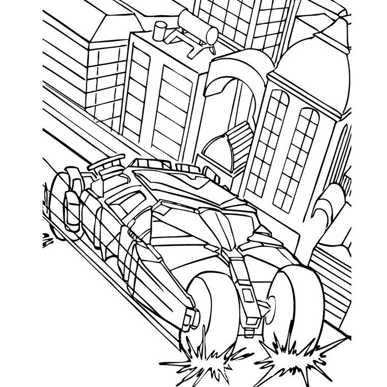 Coloriage représentant une voiture de sport sur une route Coloriage représentant une voiture de sport sur une route