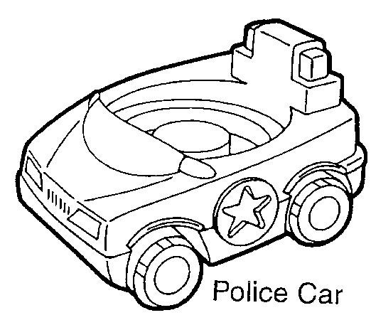 Coloriage d'une voiture de sport sur route