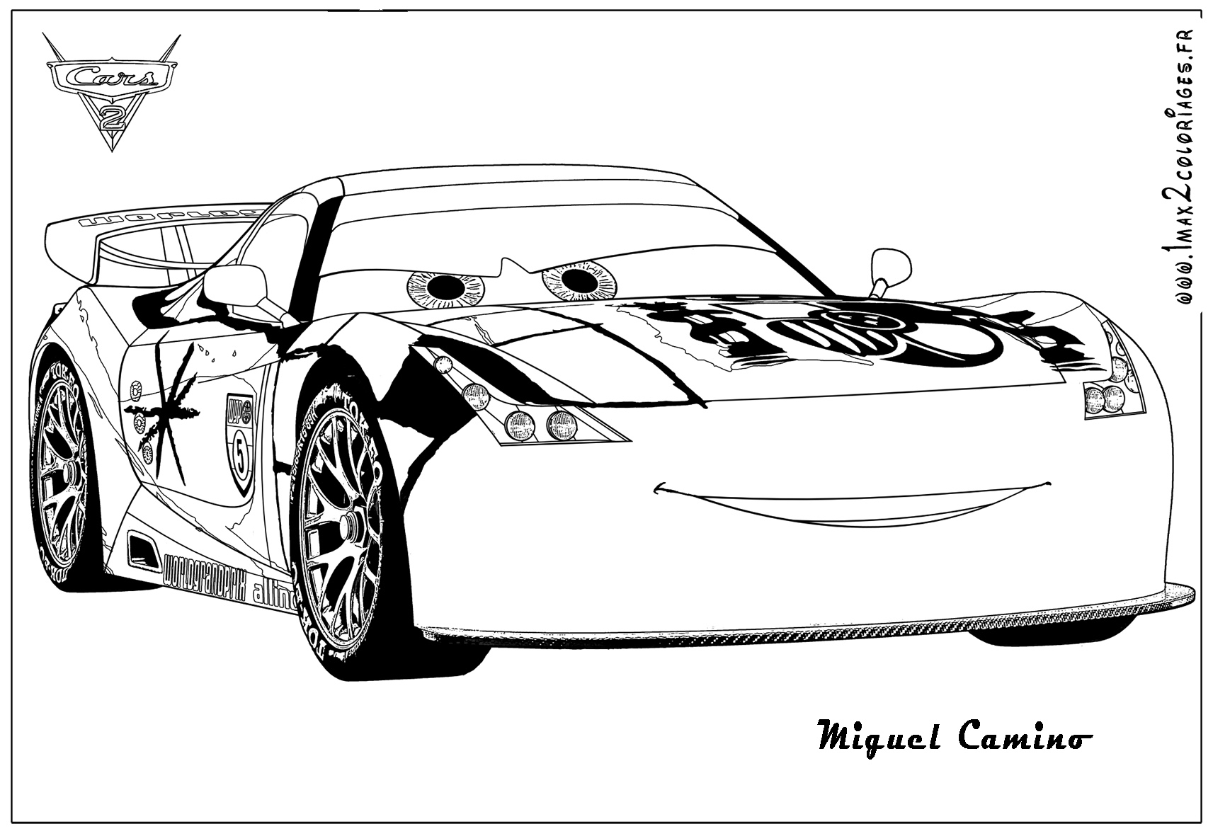 Voiture de course sur un circuit avec des détails dynamiques