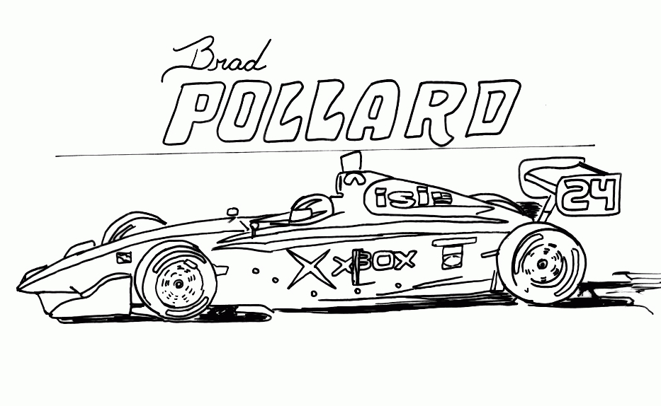 Voiture de course sur un circuit avec des détails sportifs