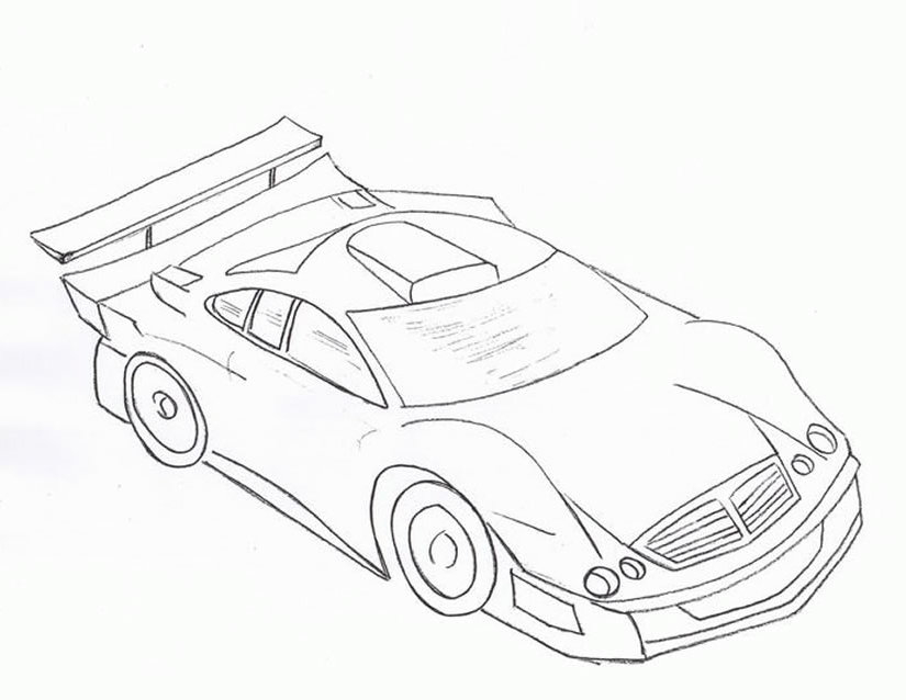 Voiture de course sur une piste dynamique