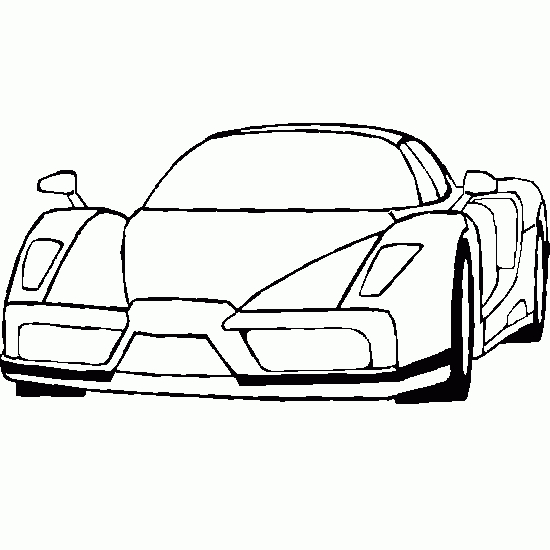 Coloriage d'une voiture de course en pleine vitesse sur une piste