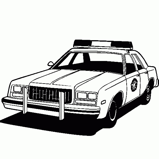 Coloriage d'une voiture de police en pleine action