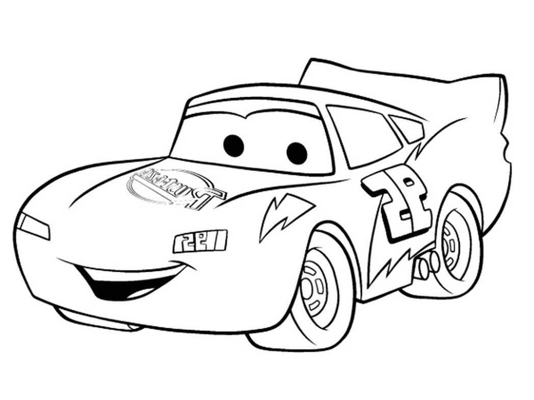 Coloriage d'une voiture de sport tuning sur fond de route