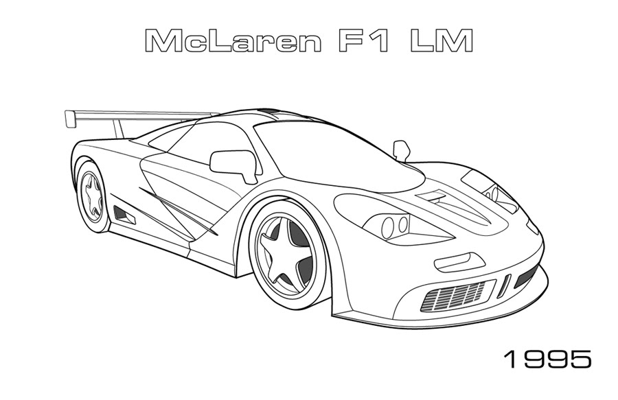 Coloriage d'une voiture de sport tuning sur fond neutre