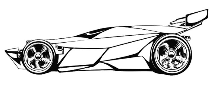 Coloriage d'une voiture de sport tuning sur fond neutre