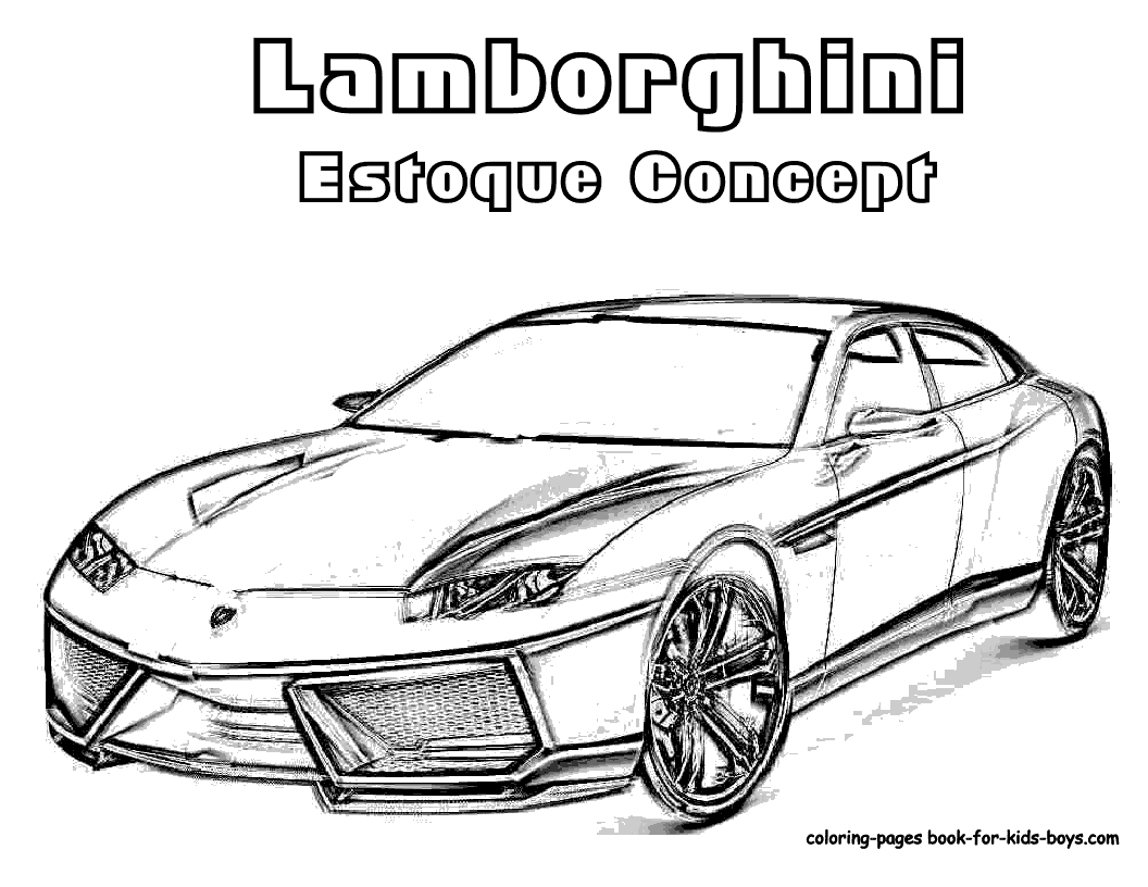 Coloriage d'une voiture de sport tuning sur fond neutre