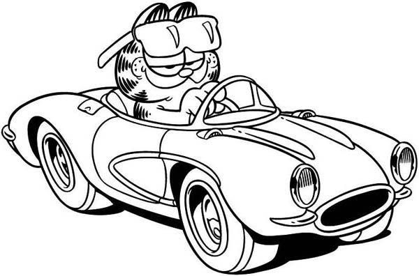 Coloriage de voiture de sport tuning sur fond neutre