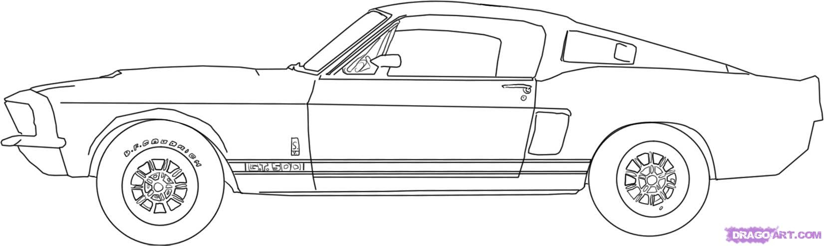 Coloriage d'une voiture de sport tuning sur fond blanc