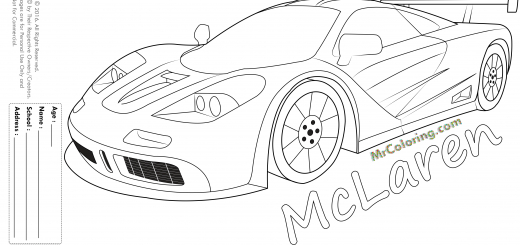 Coloriage d'une voiture de sport tuning sur fond neutre